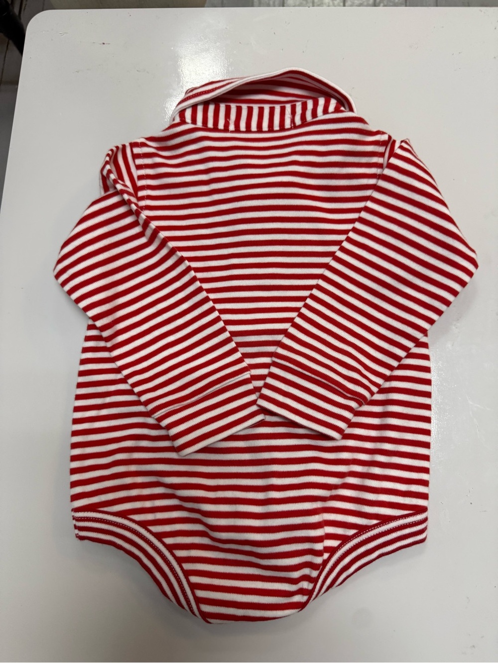 The Beaufort Bonnet Company Red & White Striped Button-Down Kids Shirt - Picture 4 of 5